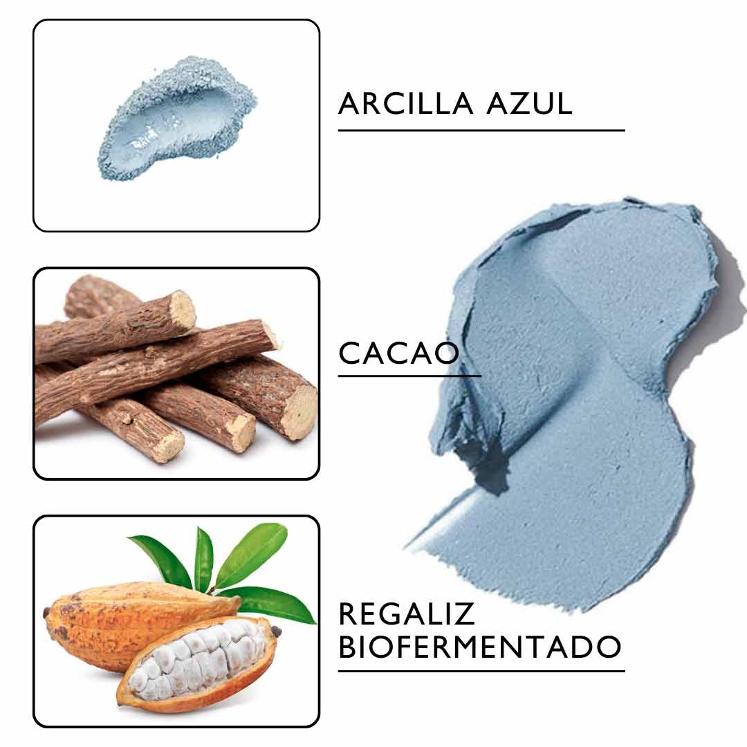 CLEAN&amp;CLAY BLUE DÚO- Mascarillas Faciales Sólidas Naturales