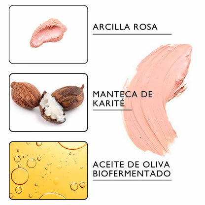 CLEAN&amp;CLAY PINK DÚO- Mascarillas Faciales Sólidas Naturales