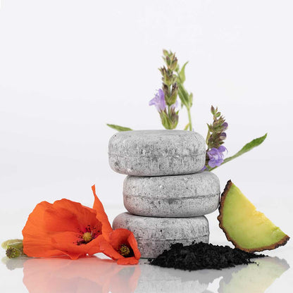 DÚO SÓLIDOS DE DUCHA -Mousse de Ducha  Solida + Exfoliante de Ducha Natural