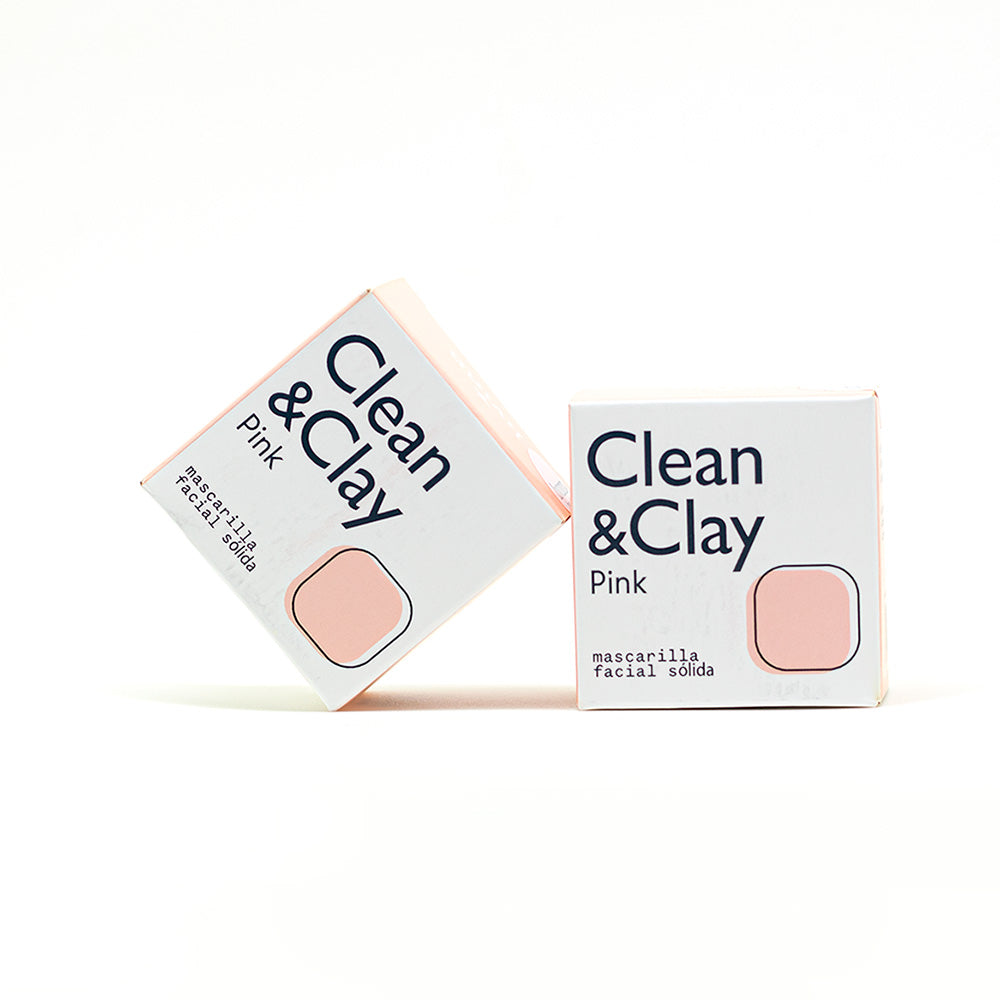 CLEAN&amp;CLAY PINK DÚO- Mascarillas Faciales Sólidas Naturales
