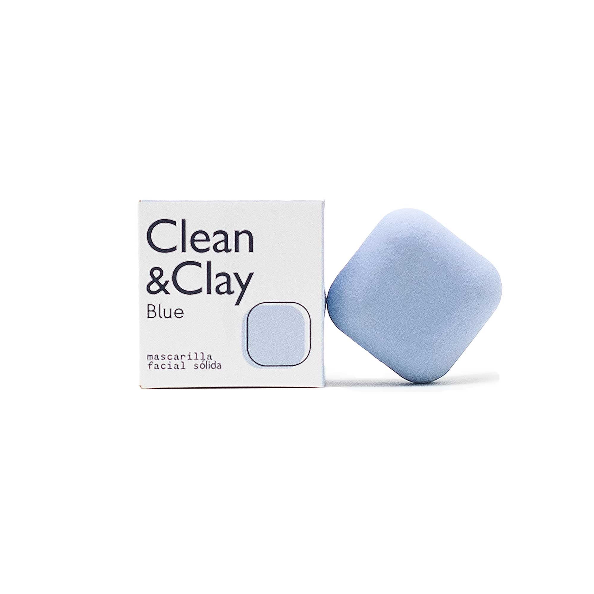 CLEAN&amp;CLAY BLUE DÚO- Mascarillas Faciales Sólidas Naturales