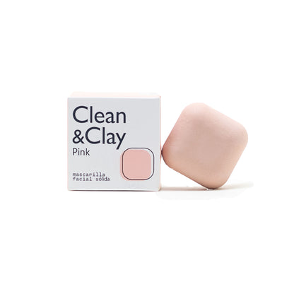 CLEAN &amp; CLAY PINK - Mascarilla Facial Sólida Natural
