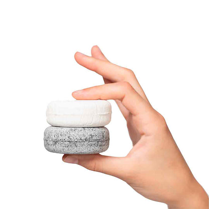 DÚO SÓLIDOS DE DUCHA -Mousse de Ducha  Solida + Exfoliante de Ducha Natural