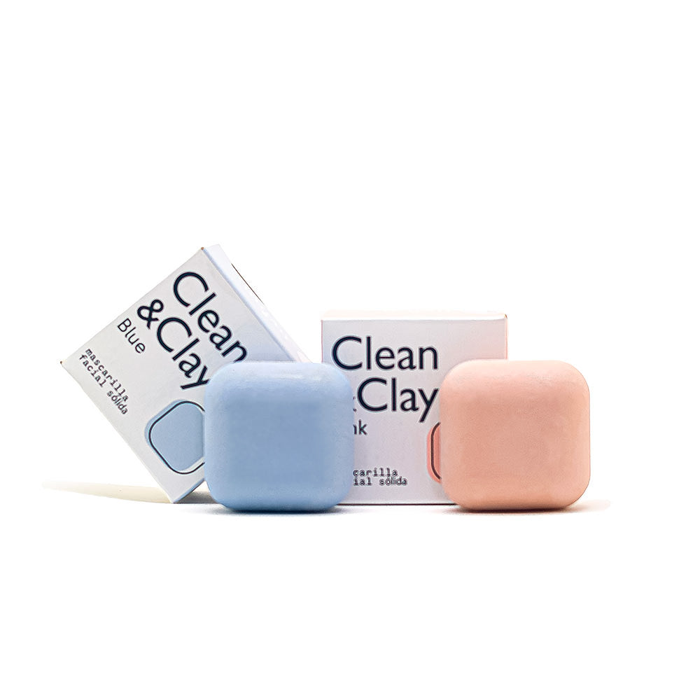DÚO CLEAN&amp;CLAY- Mascarillas Faciales Sólidas Naturales