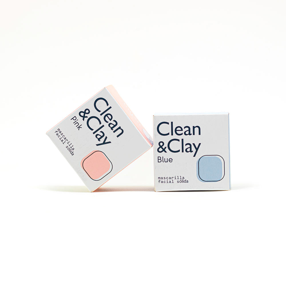 DÚO CLEAN&amp;CLAY- Mascarillas Faciales Sólidas Naturales
